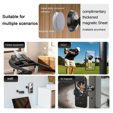 X037 360 Degree Adjustable Magnetic Base Phone Holder for Gym Equipment, X037