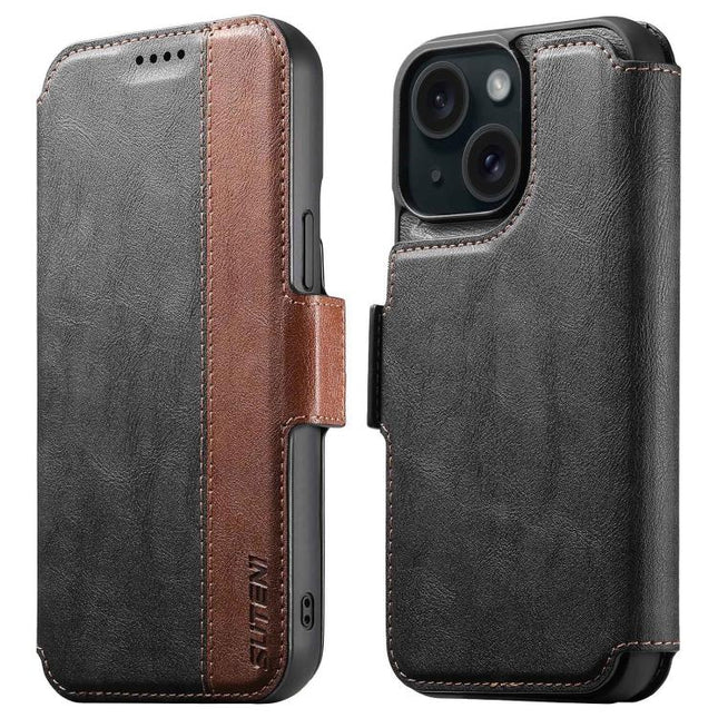 Suteni Q07 2-in-1 Multi-function Detachable Wallet MagSafe Phone Case, For iPhone 14, For iPhone 14 Pro, For iPhone 14 Pro Max, For iPhone 13 Pro Max, For iPhone 13 Pro, For iPhone 13, For iPhone 12, For iPhone 12 Pro Max