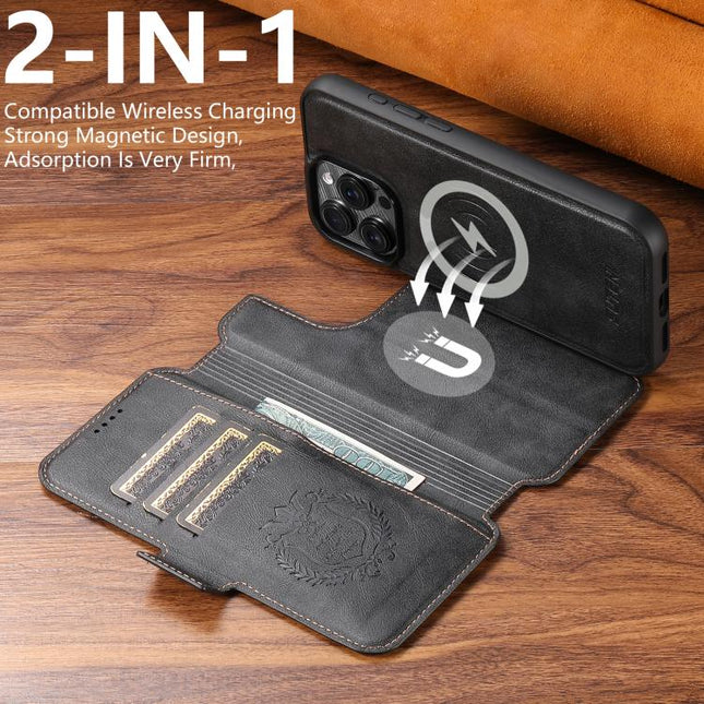 Suteni Q07 2-in-1 Multi-function Detachable Wallet MagSafe Phone Case, For iPhone 14, For iPhone 14 Pro, For iPhone 14 Pro Max, For iPhone 13 Pro Max, For iPhone 13 Pro, For iPhone 13, For iPhone 12, For iPhone 12 Pro Max