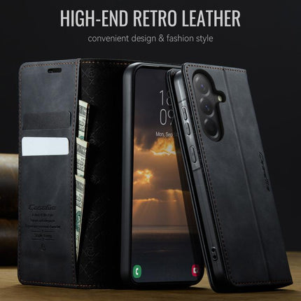 CaseMe 033 Calf Leather Lining Microfibre RFID Blocking Phone Case, For Samsung Galaxy A36 5G, For Samsung Galaxy S25 Ultra 5G, For Samsung Galaxy A16 5G, For Samsung Galaxy A55