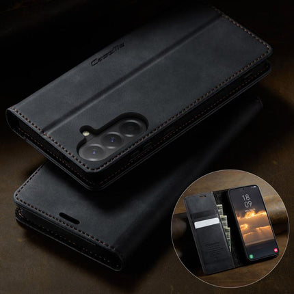 CaseMe 033 Calf Leather Lining Microfibre RFID Blocking Phone Case, For Samsung Galaxy A36 5G, For Samsung Galaxy S25 Ultra 5G, For Samsung Galaxy A16 5G, For Samsung Galaxy A55