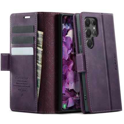 CaseMe 033 Calf Leather Lining Microfibre RFID Blocking Phone Case, For Samsung Galaxy A35 5G, For Samsung Galaxy S24 Ultra 5G, For Samsung Galaxy A15, For Samsung Galaxy A25