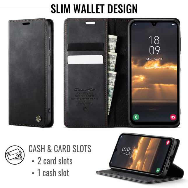 CaseMe 033 Calf Leather Lining Microfibre RFID Blocking Phone Case, For Samsung Galaxy A15, For Samsung Galaxy A25, For Samsung Galaxy S23 FE 5G, For Samsung Galaxy A24 4G