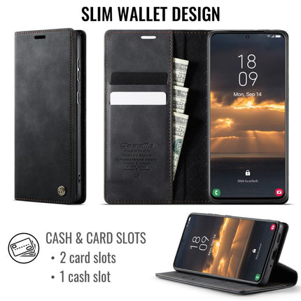 CaseMe 033 Calf Leather Lining Microfibre RFID Blocking Phone Case, For Samsung Galaxy S21 5G, For Samsung Galaxy S21+ 5G, For Samsung Galaxy S21 Ultra 5G, For Samsung Galaxy Note20 Ultra