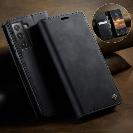 CaseMe 033 Calf Leather Lining Microfibre RFID Blocking Phone Case, For Samsung Galaxy S21 5G, For Samsung Galaxy S21+ 5G, For Samsung Galaxy S21 Ultra 5G, For Samsung Galaxy Note20 Ultra