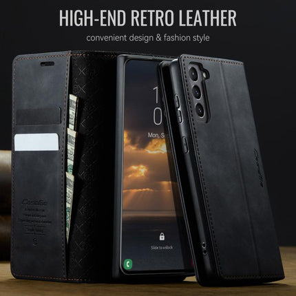 CaseMe 033 Calf Leather Lining Microfibre RFID Blocking Phone Case, For Samsung Galaxy S21 5G, For Samsung Galaxy S21+ 5G, For Samsung Galaxy S21 Ultra 5G, For Samsung Galaxy Note20 Ultra