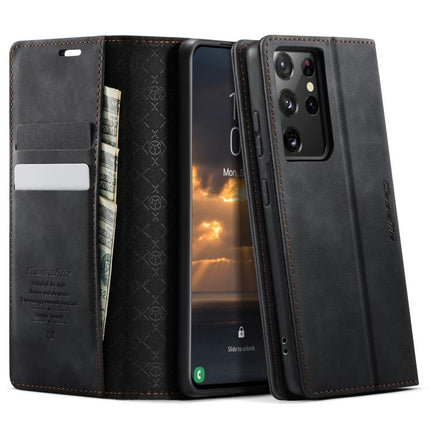 CaseMe 033 Calf Leather Lining Microfibre RFID Blocking Phone Case, For Samsung Galaxy S21 5G, For Samsung Galaxy S21+ 5G, For Samsung Galaxy S21 Ultra 5G, For Samsung Galaxy Note20 Ultra