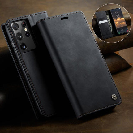 CaseMe 033 Calf Leather Lining Microfibre RFID Blocking Phone Case, For Samsung Galaxy S21 Ultra 5G, For Samsung Galaxy Note20 Ultra, For Samsung Galaxy S20 Ultra, For Samsung Galaxy S20