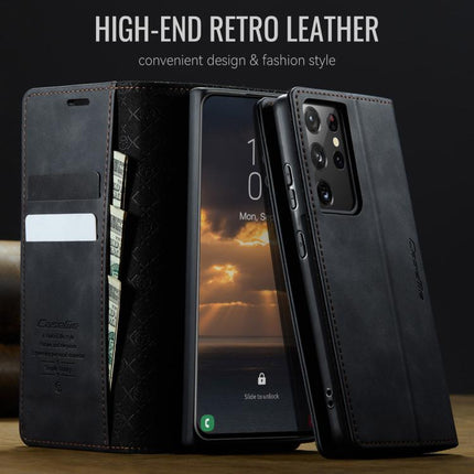 CaseMe 033 Calf Leather Lining Microfibre RFID Blocking Phone Case, For Samsung Galaxy S21 Ultra 5G, For Samsung Galaxy Note20 Ultra, For Samsung Galaxy S20 Ultra, For Samsung Galaxy S20