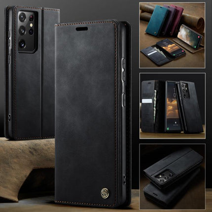 CaseMe 033 Calf Leather Lining Microfibre RFID Blocking Phone Case, For Samsung Galaxy S21 Ultra 5G, For Samsung Galaxy Note20 Ultra, For Samsung Galaxy S20 Ultra, For Samsung Galaxy S20
