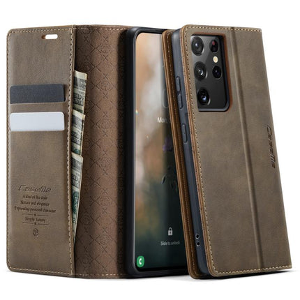 CaseMe 033 Calf Leather Lining Microfibre RFID Blocking Phone Case, For Samsung Galaxy S21 5G, For Samsung Galaxy S21+ 5G, For Samsung Galaxy S21 Ultra 5G, For Samsung Galaxy Note20 Ultra