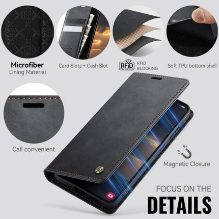 CaseMe 033 Calf Leather Lining Microfibre RFID Blocking Phone Case, For Samsung Galaxy S23 FE 5G, For Samsung Galaxy A24 4G, For Samsung Galaxy A34 5G, For Samsung Galaxy A54