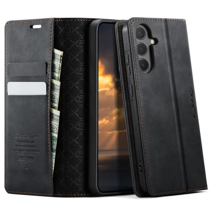CaseMe 033 Calf Leather Lining Microfibre RFID Blocking Phone Case, For Samsung Galaxy A36 5G, For Samsung Galaxy S25 Ultra 5G, For Samsung Galaxy A16 5G, For Samsung Galaxy A55