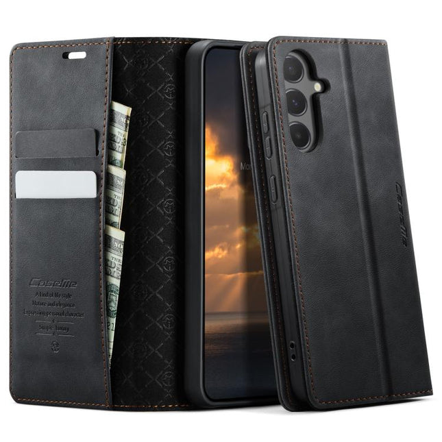 CaseMe 033 Calf Leather Lining Microfibre RFID Blocking Phone Case, For Samsung Galaxy A16 5G, For Samsung Galaxy A55, For Samsung Galaxy A35 5G, For Samsung Galaxy S24 Ultra 5G