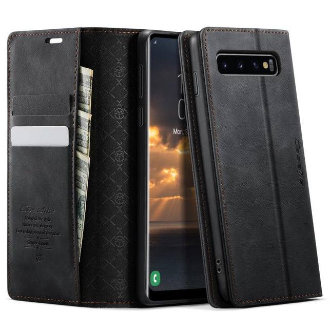 CaseMe 033 Calf Leather Lining Microfibre RFID Blocking Phone Case, For Samsung Galaxy S10, For Samsung Galaxy A17, For Samsung Galaxy S24 / S25 5G, For Samsung Galaxy S24+ / S25+ 5G