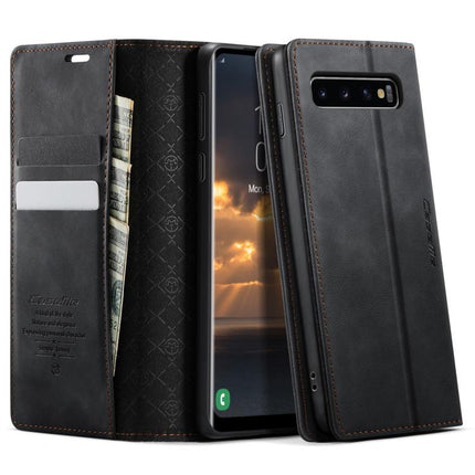 CaseMe 033 Calf Leather Lining Microfibre RFID Blocking Phone Case, For Samsung Galaxy Note10+, For Samsung Galaxy S10+, For Samsung Galaxy S10, For Samsung Galaxy A17