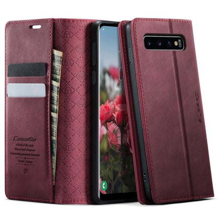 CaseMe 033 Calf Leather Lining Microfibre RFID Blocking Phone Case, For Samsung Galaxy Note10+, For Samsung Galaxy S10+, For Samsung Galaxy S10, For Samsung Galaxy A17