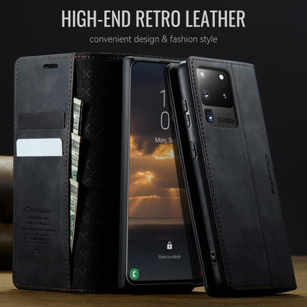 CaseMe 033 Calf Leather Lining Microfibre RFID Blocking Phone Case, For Samsung Galaxy S20 Ultra, For Samsung Galaxy S20, For Samsung Galaxy S20+, For Samsung Galaxy A51