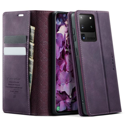 CaseMe 033 Calf Leather Lining Microfibre RFID Blocking Phone Case, For Samsung Galaxy S20 Ultra, For Samsung Galaxy S20, For Samsung Galaxy S20+, For Samsung Galaxy A51