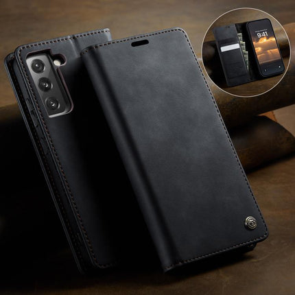 CaseMe 033 Calf Leather Lining Microfibre RFID Blocking Phone Case, For Samsung Galaxy S22 5G, For Samsung Galaxy S21 FE 5G, For Samsung Galaxy S21 5G, For Samsung Galaxy S21+ 5G