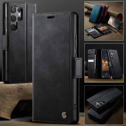 CaseMe 033 Calf Leather Lining Microfibre RFID Blocking Phone Case, For Samsung Galaxy S23 Ultra 5G, For Samsung Galaxy S23+ 5G, For Samsung Galaxy S23 5G, For Samsung Galaxy A12 5G