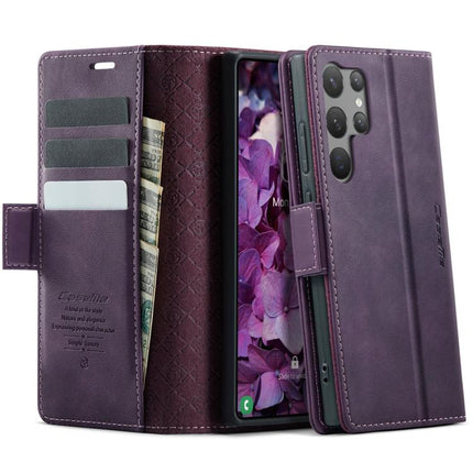 CaseMe 033 Calf Leather Lining Microfibre RFID Blocking Phone Case, For Samsung Galaxy S23 Ultra 5G, For Samsung Galaxy S23+ 5G, For Samsung Galaxy S23 5G, For Samsung Galaxy A12 5G