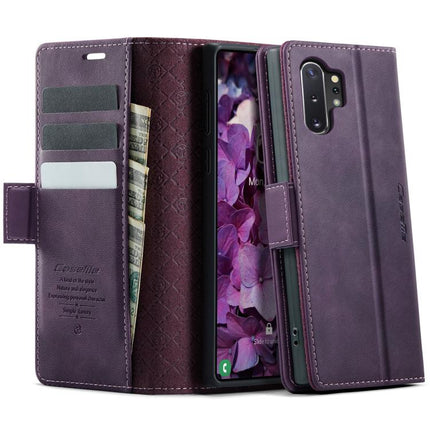 CaseMe 033 Calf Leather Lining Microfibre RFID Blocking Phone Case, For Samsung Galaxy Note10+, For Samsung Galaxy S10+, For Samsung Galaxy S10, For Samsung Galaxy A17
