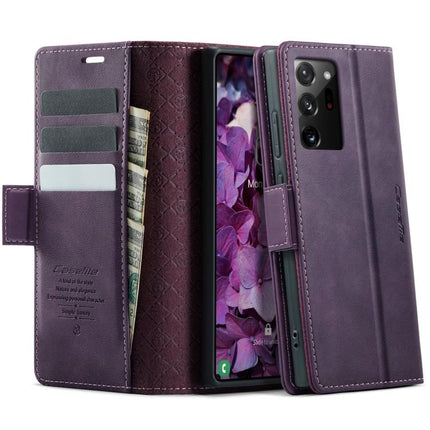 CaseMe 033 Calf Leather Lining Microfibre RFID Blocking Phone Case, For Samsung Galaxy S21 5G, For Samsung Galaxy S21+ 5G, For Samsung Galaxy S21 Ultra 5G, For Samsung Galaxy Note20 Ultra