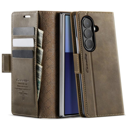 CaseMe 033 Calf Leather Lining Microfibre RFID Blocking Phone Case, For Galaxy A37 5G, For Galaxy A27 5G, For Galaxy S25 FE 5G, For Samsung Galaxy Z Fold7 5G