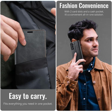 CaseMe 033 Calf Leather Lining Microfibre RFID Blocking Phone Case, For Galaxy S26+ 5G, For Galaxy S26 Ultra 5G, For Galaxy S26 5G, For Galaxy A57 5G