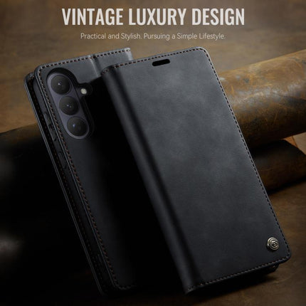 CaseMe 033 Calf Leather Lining Microfibre RFID Blocking Phone Case, For Galaxy S26+ 5G, For Galaxy S26 Ultra 5G, For Galaxy S26 5G, For Galaxy A57 5G