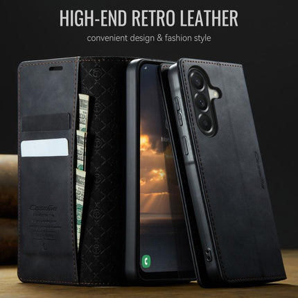 CaseMe 033 Calf Leather Lining Microfibre RFID Blocking Phone Case, For Galaxy A37 5G, For Galaxy A27 5G, For Galaxy S25 FE 5G, For Samsung Galaxy Z Fold7 5G