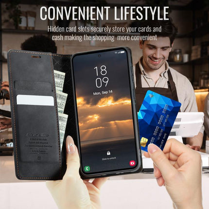 CaseMe 033 Calf Leather Lining Microfibre RFID Blocking Phone Case, For Galaxy A37 5G, For Galaxy A27 5G, For Galaxy S25 FE 5G, For Samsung Galaxy Z Fold7 5G