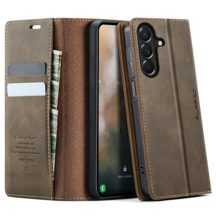 CaseMe 033 Calf Leather Lining Microfibre RFID Blocking Phone Case, For Galaxy A37 5G, For Galaxy A27 5G, For Galaxy S25 FE 5G, For Samsung Galaxy Z Fold7 5G