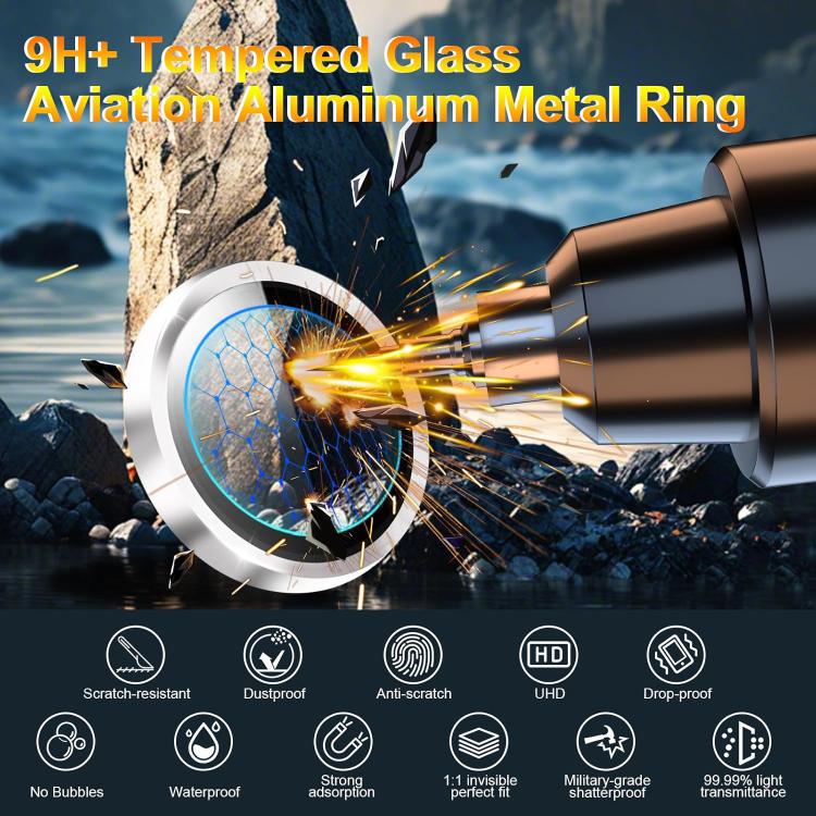 Kalebol No Flicker Ultra-Thin Individual Camera Lens Tempered Glass Film, For Honor 400 Pro Global 160.8mm, For Honor 400 Lite Global, For Honor 400 Global 156.5mm