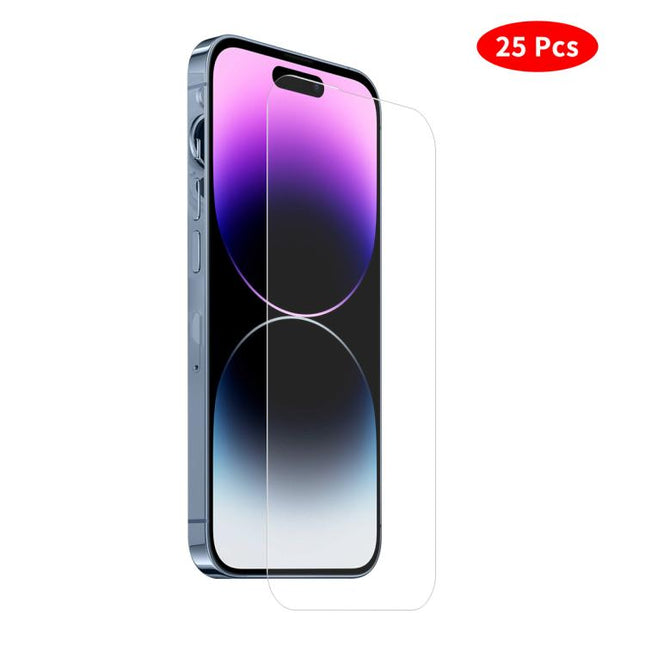 JUNSUNMAY 25pcs Thickened Glue No White Edge Screen Tempered Glass Film, For iPhone 17 Pro Max, For iPhone 17 Pro, For iPhone 17, For iPhone Air, For iPhone 16 Pro Max, For iPhone 16 Pro, For iPhone 16 Plus, For iPhone 16, For iPhone 15 Pro Max        ...