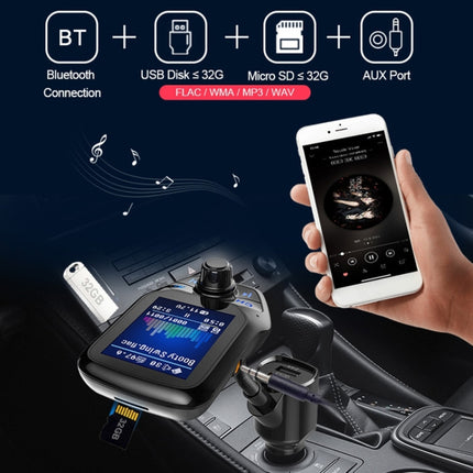T43 Car Bluetooth Mp3 Multi-function Large Color Screen QC3.0 Bluetooth Car Charge Lossless Car Bluetooth Player, T43
