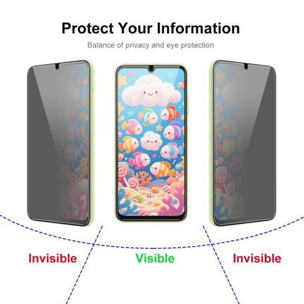 JUNSUNMAY 25 PCS/Pack Privacy Screen Protector Tempered Glass Film, For Samsung Galaxy A08 / A07, For Samsung Galaxy A18 / A17, For Galaxy S26 FE 5G, For Samsung Galaxy A37 / A57 5G, For Samsung Galaxy A27 5G, For Samsung Galaxy S25 FE 5G              ...