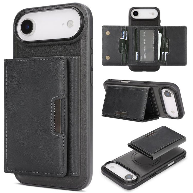 Kalebol Strong Magnetic MagSafe Tri-Fold Wallet Leather Phone Case, For iPhone 17 Pro Max, For iPhone 17 Pro, For iPhone 17, For iPhone 17 Air