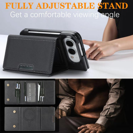 Kalebol Strong Magnetic MagSafe Tri-Fold Wallet Leather Phone Case, For iPhone Duo, For iPhone 18 Pro, For iPhone 18 Pro Max, For iPhone 17e / 16e