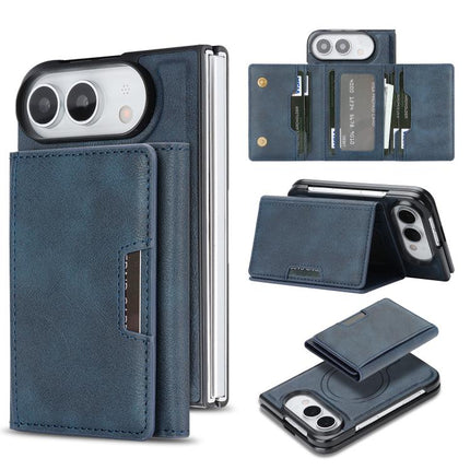 Kalebol Strong Magnetic MagSafe Tri-Fold Wallet Leather Phone Case, For iPhone Duo, For iPhone 18 Pro, For iPhone 18 Pro Max, For iPhone 17e / 16e