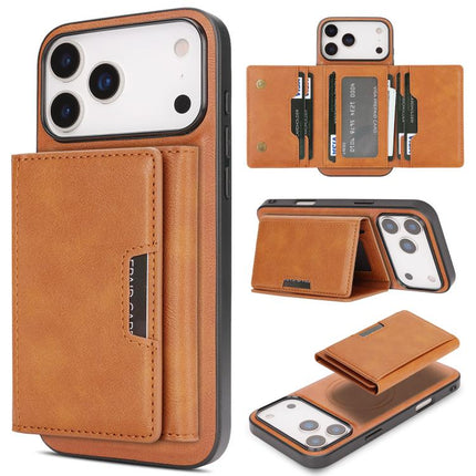 Kalebol Strong Magnetic MagSafe Tri-Fold Wallet Leather Phone Case, For iPhone Duo, For iPhone 18 Pro, For iPhone 18 Pro Max, For iPhone 17e / 16e
