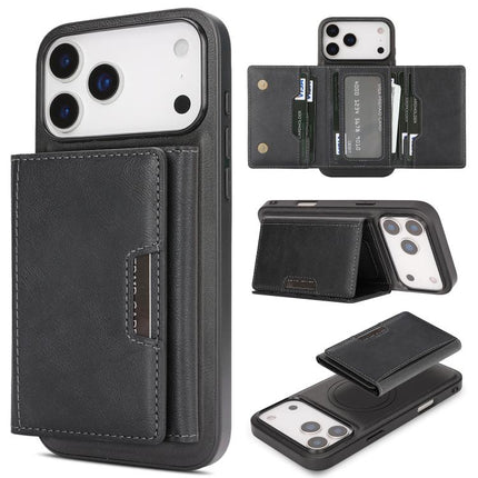 Kalebol Strong Magnetic MagSafe Tri-Fold Wallet Leather Phone Case, For iPhone Duo, For iPhone 18 Pro, For iPhone 18 Pro Max, For iPhone 17e / 16e