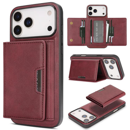 Kalebol Strong Magnetic MagSafe Tri-Fold Wallet Leather Phone Case, For iPhone Duo, For iPhone 18 Pro, For iPhone 18 Pro Max, For iPhone 17e / 16e