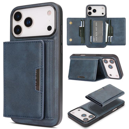 Kalebol Strong Magnetic MagSafe Tri-Fold Wallet Leather Phone Case, For iPhone Duo, For iPhone 18 Pro, For iPhone 18 Pro Max, For iPhone 17e / 16e