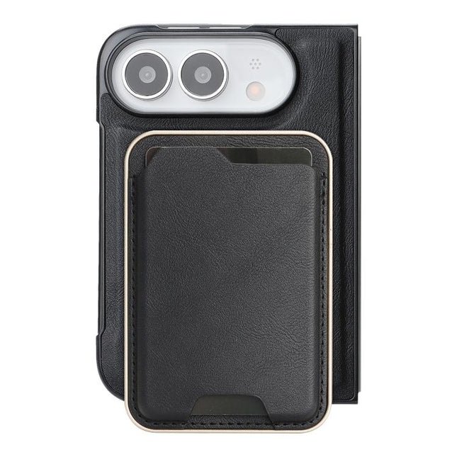 Kalebol Slim MagSafe Ring Magnetic Card Bag Leather Phone Case, For iPhone Duo, For iPhone 18 Pro, For iPhone 18 Pro Max, For iPhone 17 Pro Max