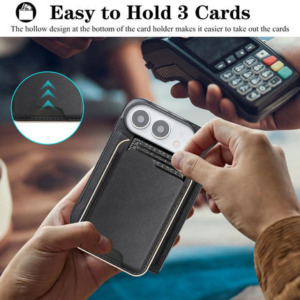 Kalebol Slim MagSafe Ring Magnetic Card Bag Leather Phone Case, For iPhone Duo, For iPhone 18 Pro, For iPhone 18 Pro Max, For iPhone 17 Pro Max