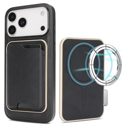 Kalebol Slim MagSafe Ring Magnetic Card Bag Leather Phone Case, For iPhone Duo, For iPhone 18 Pro, For iPhone 18 Pro Max, For iPhone 17 Pro Max