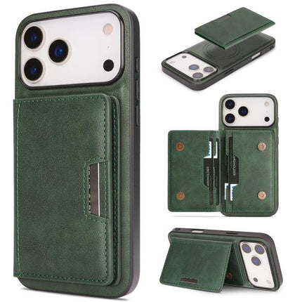 Kalebol Strong MagSafe Magnetic Two-Fold Card Bag Leather Phone Case, For iPhone Duo, For iPhone 18 Pro, For iPhone 18 Pro Max, For iPhone 17 Pro Max
