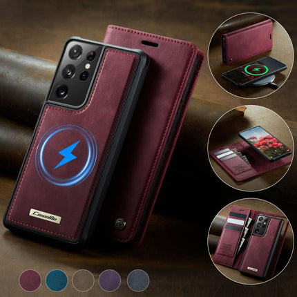 CaseMe C49 Magnetic RFID Blocking Detachable Wallet Leather Phone Case, For Samsung Galaxy S21 Ultra 5G, For Samsung Galaxy S20 Ultra, For Samsung Galaxy S20, For Samsung Galaxy S20+